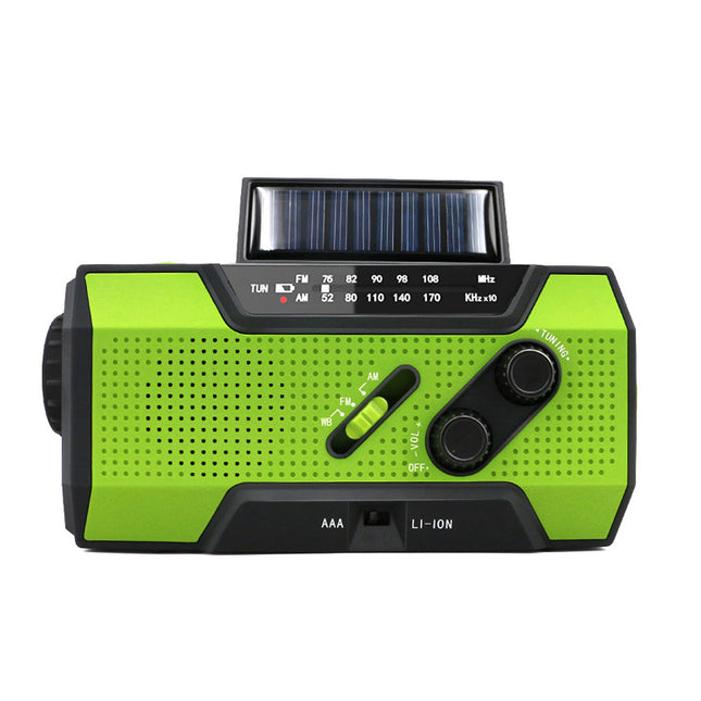 Multifunktionell Nödradio Solar Handvev Powerbank