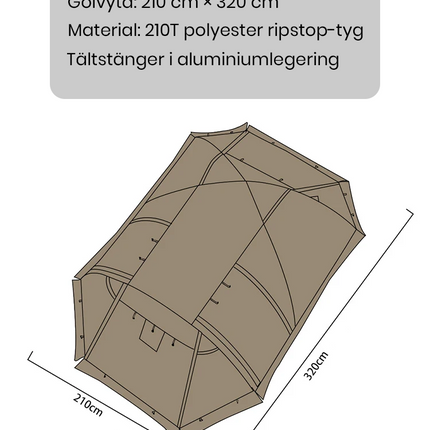Vattentätt Tunnel Tält - Fyra-säsonger