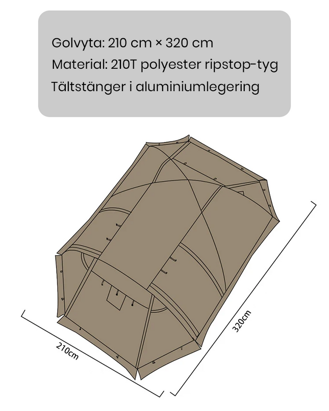 Vattentätt Tunnel Tält - Fyra-säsonger